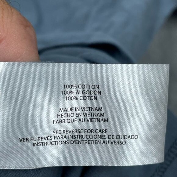 Gap Short Sleeve Henley Shirt XL Blue 100% Cotton New With Tags a0100 - Picture 6 of 9